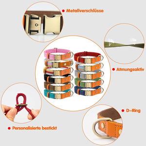 Collare per cani collari per cani personalizzati realizzati con collare regolabile in Nylon con <span class=keywords><strong>nome</strong></span> numero o incisione dell'indirizzo - Product Image 5