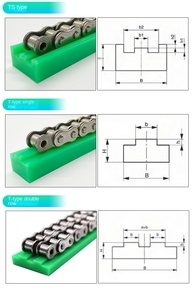 Perfil Plástico de Alta Resistência à Temperatura, Faixa de Desgaste em Polietileno UHMWPE, Guia de Corrente - Product Image 6