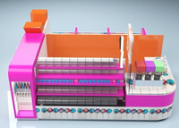 Présentoir de magasin de bonbons de style moderne Design d'intérieur Kiosque de bonbons colorés Centre commercial Stand de vente au détail de bonbons