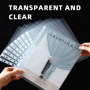 Bán buôn <span class=keywords><strong>A4</strong></span> không thấm nước PP tập tin đấm túi với 11 lỗ trang tấm bảo vệ cho nộp hồ sơ sản phẩm - Product Image 2