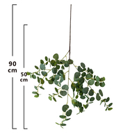 15 Fourchette Haute Branche Argent Feuille Haute Qualité Artificielle Vert Soie Plantes pour Mariage Maison Fête Décor Pâques Thanksgiving