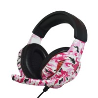Casque de camouflage filaire Gamer Accessoires de jeu Casque avec lumière LED pour ordinateur PC