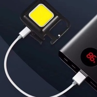 Mini Linterna LED Recargable USB para Llavero, Luz de Trabajo COB Portátil de Bolsillo, Magnética, para Senderismo y Camping al Aire Libre