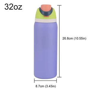 ขวดผลไม้สแตนเลส 304 เก็บความเย็นแบบพกพา พร้อมฝาปิดแบบเด้ง - Product Image 2