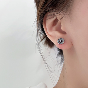 Yinruitai 925 <b>Silver</b> <b>Stud</b> Earrings Cross Design For Women Everyday Wear Fine Jewelry - Product Image 1