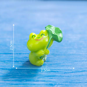 Lindas Mini Figuras de Animales de Resina, Adornos de Ranas en Miniatura para Coche, Jardín, Hogar, Decoración de Bonsái - Product Image 6
