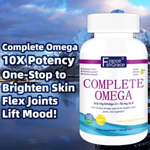 Étiquette personnalisée Omega Softgel Omega-3 pour une peau saine et une cognition positive, 180 gélules, complément d'oméga pour adultes - Product Image 2