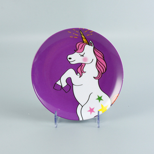<span class=keywords><strong>Vajilla</strong></span> <span class=keywords><strong>Infantil</strong></span> de <span class=keywords><strong>Melamina</strong></span> con Diseño Divertido de Unicornio, Platos de 8.25 Pulgadas para Niños, Venta Caliente - Product Image 2