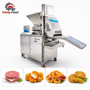 Máquina Industrial para Prensar Hamburguesas, Cinta Transportadora de 400 mm de Ancho, Grosor Ajustable de 6-25 mm, Máquina Formadora de Nuggets de Carne - Product Image 3