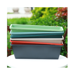 Maceta Cuadrada Grande de Alta Calidad para Jardín de Balcón, Maceta Rectangular Grande de Plástico para Exteriores - Product Image 1