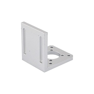 Custom-made L Shape Cnc Machining <strong>Silver</strong> Aluminum Mounting Motor <strong>Bracket</strong> - Product Image 4