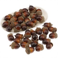 YUNJIN Petit Acorn Naturel Fait Main en PVC Souple Écologique Léger Pulvérisé Haute Qualité Décoration Maison 3x1.5cm Mariage Halloween