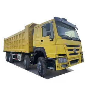 좋은 상태 60 톤 8*4 12 휠러 티퍼 트럭 판매용 HOWO 덤프 트럭 사용