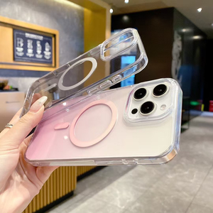 เคสโทรศัพท์แม่เหล็กแบบใสสำหรับ iPhone 16 15 14 13 12 เคส IMD สีไล่ระดับหรูหราสำหรับ iPhone และ <span class=keywords><strong>Samsung</strong></span> S24/S25 ultra - Product Image 6