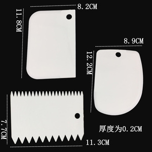 3pcs <span class=keywords><strong>fondant</strong></span> scraper bánh trang trí Spatula Set Đồng bằng nhựa bột cắt - Product Image 6