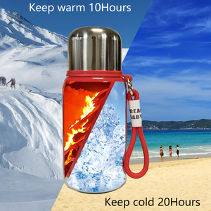 Gobelet isotherme en acier inoxydable 316, mini thermos de poche avec sangle, tasse cadeau - Product Image 6