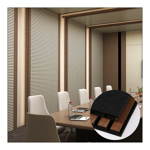 Sinh Thái Thân Thiện Hiện Đại Akupanel Chống Âm Thanh Gỗ Slat Polyester Sợi Acoustic Tường Bảng Điều Khiển Cho Phòng Họp - Product Image 1