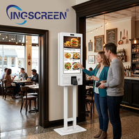 Kiosque de commande automatique pour restaurant de restauration rapide INGSCREEN, écran tactile, signalisation numérique, terminal de paiement pour café et cantine
