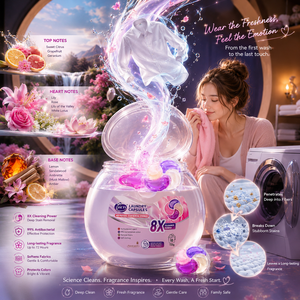 Cápsulas de Detergente para Lavadora Automática |   Cápsulas de Lavandería JIETI con Aroma Floral y Frutal de Larga Duración - Product Image 5