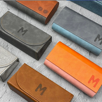Étui à lunettes en métal fait main au design frais et épuré, boîte de rangement simple et portable pour 2 paires de lunettes de vue et de soleil