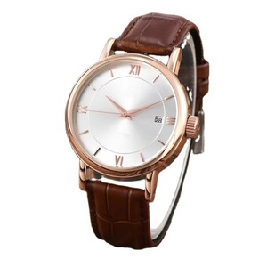 High Quality Leisure Business Calendar Large Dial Leather Hollow Out Orologio Da Uomo Couple Automatic Men's <b>Mechanical</b> <b>Watch</b> - Product Image 1