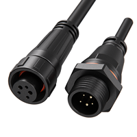 Connecteur circulaire à vis M16 10 ampères, prise étanche IP67 pour systèmes LED d'automatisation et assemblages de câbles OEM
