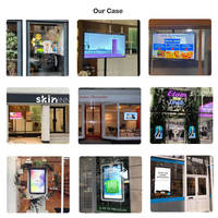 Pantalla digital de señalización interior de 32 pulgadas con marco de aluminio, LCD de alto brillo, menú digital, anuncios, video wall, kiosco de montaje en pared