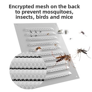 <span class=keywords><strong>Grille</strong></span> de ventilation prête à l'emploi pour fenêtre à persiennes, peinte, avec protection anti-pluie, respirante et rafraîchissante - Product Image 5
