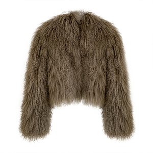 Yr027 chất lượng hàng đầu Ladies bất Mông Cổ Áo Lông Thú chấp nhận tùy chỉnh làm cho Tây Tạng Lamb Jacket rất nhiều màu sắc - Product Image 6