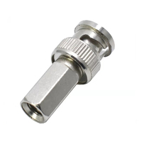 Connecteur coaxial BNC Luckyconnectors YRL-101 75 OHM pour CCTV, nickelé, RG59 RG62, mâle, 1P, broche nickelée, type DC, puissance RF