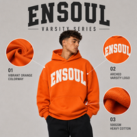 Sweat-shirt à capuche en molleton de coton épais 500 GSM avec impression de lettres, coupe oversize à épaules tombantes, doublé, personnalisable, fabricant de streetwear