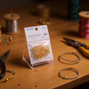 Anelli aperti ILAN 1,2x9 mm placcati oro per la creazione di gioielli - Product Image 3