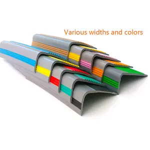 Step Stair Treads Custom Angle Corner Edge Step Stair Nosing Anti-slip Aluminum Metal Pvc Plastic Rubber Trim Edge Protector