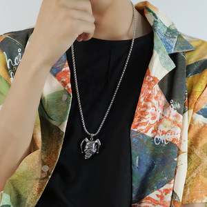 Collier chaîne en acier inoxydable pour hommes Top Fashion avec bijoux tendance à la mode <span class=keywords><strong>Clown</strong></span> plaqué or - Product Image 3