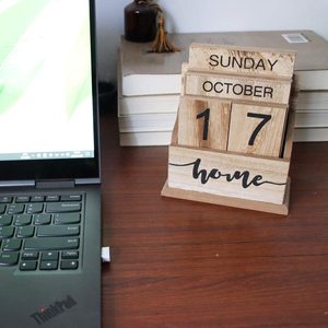 Khối Bàn Gỗ Lật Lịch Bàn Ván Vạn Niên Lịch Trang Trí Văn Phòng - Product Image 6