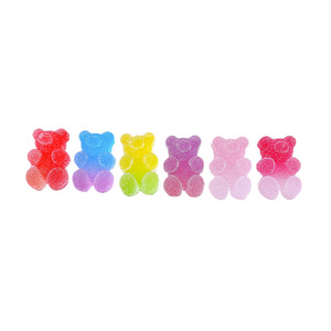 Figuras de Ositos de Goma en Miniatura de Resina 3D, Mezcla de Colores Aleatorios, Set de Joyería DIY, Suministros para Manualidades - Product Image 1