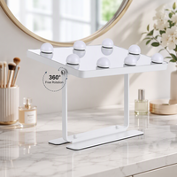 Miroir de maquillage LED OEM Hollywood à 9 ampoules avec fonction de rotation à 360° et mémoire pour coiffeuse et chambre à coucher