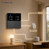Tuya ZigBee 2 Gang PC Switch M17 2K ZTSP 86 x 86mm L dan N 16A 3500W untuk Penggunaan Rumah, Hotel, dan Kantor Sehari-hari di Tempat