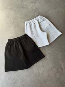 Custom Wholesale Cotton French Terry Streetwear Y2K Back Zipper <b>Pocket</b> Graphic Embroidered Baggy Mens Sweat <b>Shorts</b> - Product Image 3