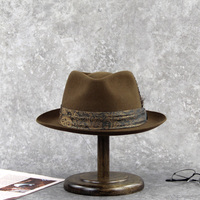 Yinlihua-chapeau fédora unisexe, Vintage, en feutre, Design classique, de luxe, personnalisé, pour hommes, offre spéciale