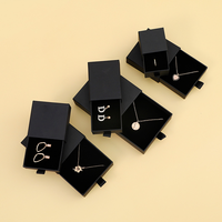 Boîte Cadeau d'Emballage de Bijoux en Carton Personnalisée avec Logo, Tiroir pour Collier, Boucles d'Oreilles, Bracelet, Bague