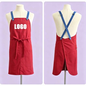 Tablier <span class=keywords><strong>de</strong></span> cuisine en polyester et coton <span class=keywords><strong>de</strong></span> qualité supérieure avec poches et bretelles réglables pour le personnel <span class=keywords><strong>de</strong></span> restaurant, barista, boulanger, fleuriste, cuisine à domicile - Product Image 6