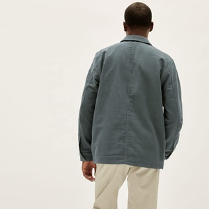 Veste de corvée Cargo personnalisée avec poches pour homme, en flanelle, usine chinoise - Product Image 3