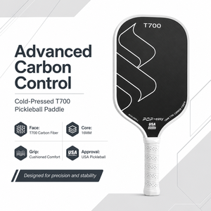 Ensemble de raquettes de pickleball <span class=keywords><strong>en</strong></span> fibre de carbone T700 haute performance, raquette légère <span class=keywords><strong>en</strong></span> graphite, protection de bord durable avec 4 balles et sac de transport - Product Image 2