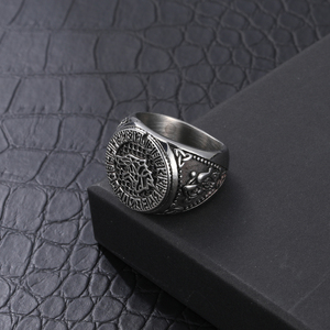 1 PC Stainless Steel Punk Style <strong>Wolf</strong> <strong>Ring</strong> for <strong>Men</strong> - Product Image 6