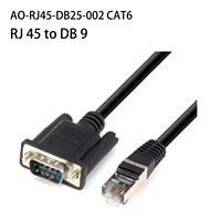 Cable de consola RJ45 a RS232 LFHUKEJI DB9 de 9 pines, puerto serie hembra, RJ45 hembra, CAT6 Ethernet LAN, con blindaje trenzado y revestimiento de PVC/Nylon