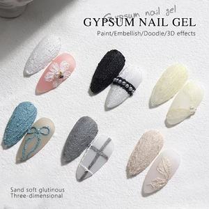 Venta al por mayor de fábrica Pintura de uñas Uv Led Gel <span class=keywords><strong>Esmalte</strong></span> de uñas 6 colores Yeso Efecto 3D Gel de yeso para arte de uñas - Product Image 2