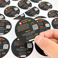 Etiquetas Adhesivas Redondas Personalizadas con Logotipo, Impresión de Etiquetas de Productos para Aceite Capilar, Vinilo Impermeable en Rollo, con Código QR