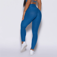 Collants de course pour femmes Workout Athletic Sport Wear Blue Hoodie and Legging Set
