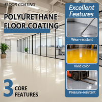 Peinture de sol en polyuréthane écologique, résistante à l'usure, imperméable, revêtement liquide pour sols en ciment avec revêtement en caoutchouc